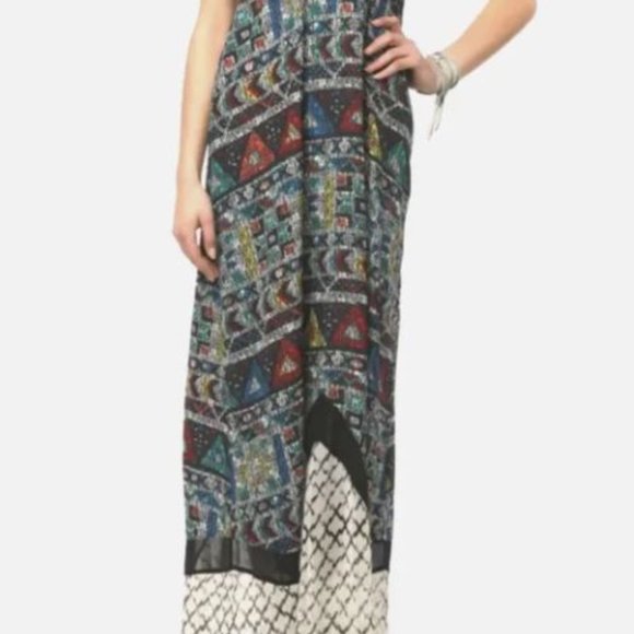 Urban Outfitters Silence & Noise Kingston Mosaic Maxi Dress - Picture 3 of 13